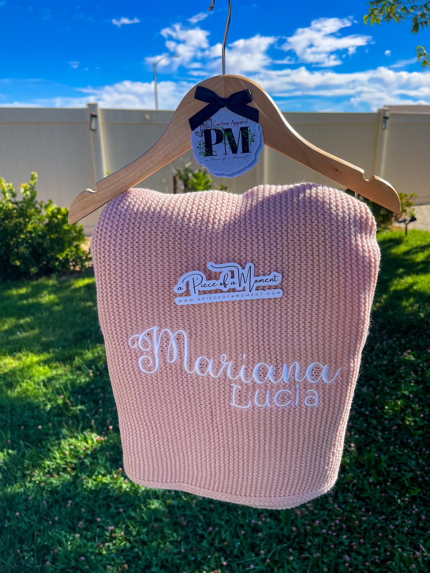 Personalized knitted Baby Blanket