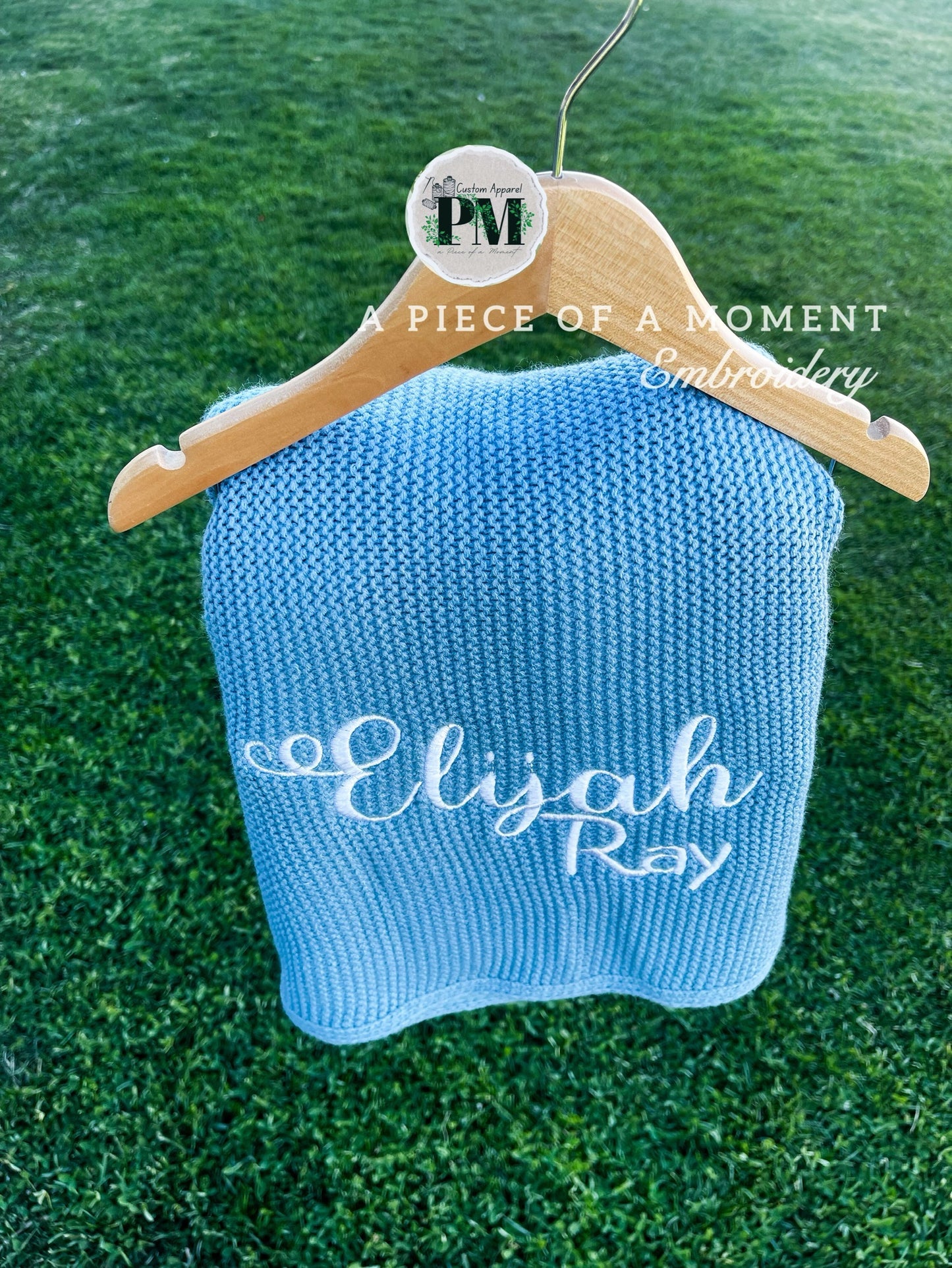 Personalized knitted Baby Blanket