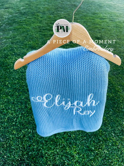 Personalized knitted Baby Blanket