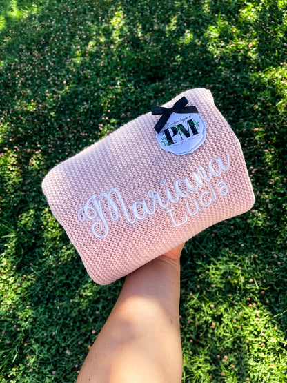 Personalized knitted Baby Blanket