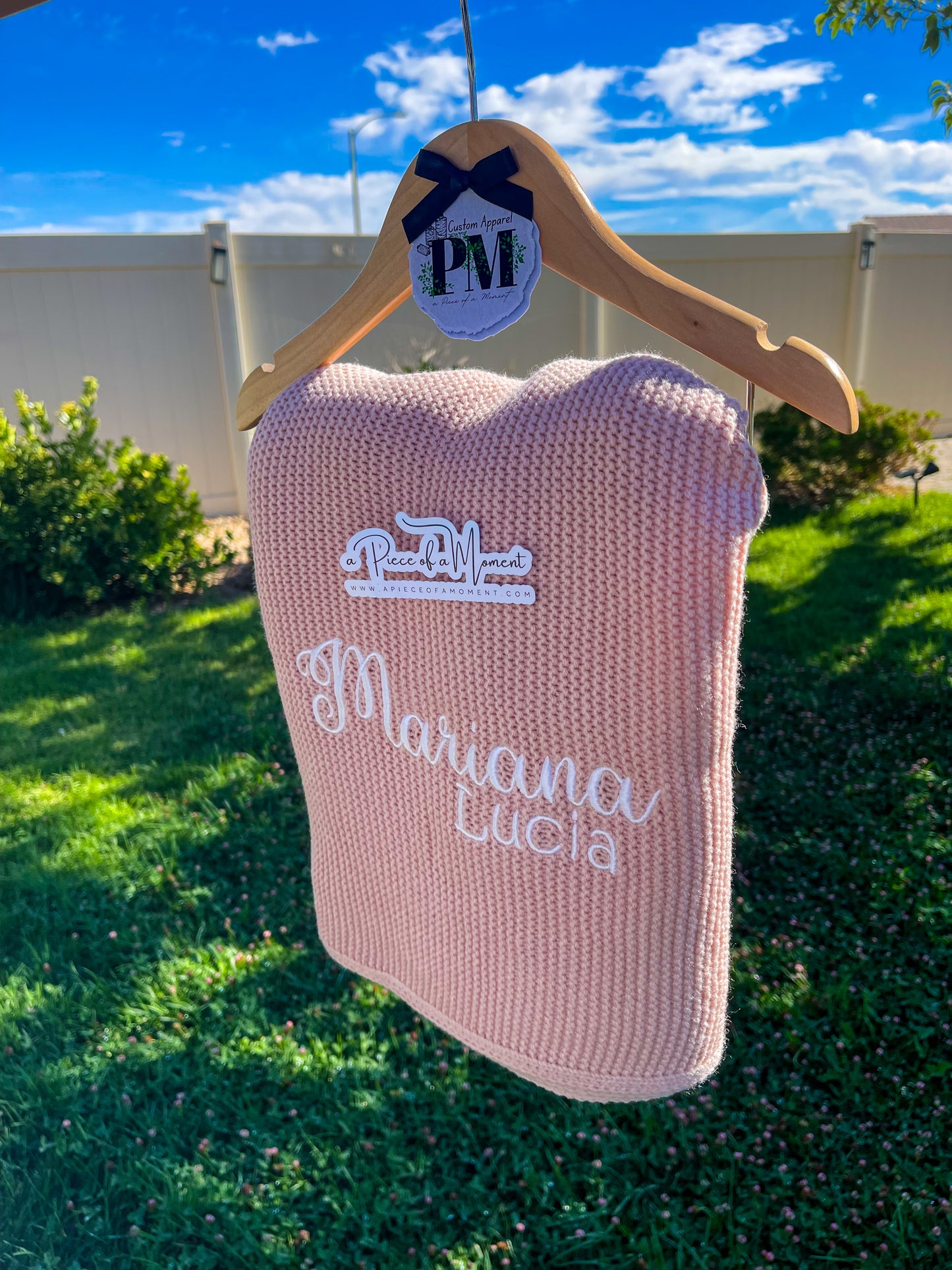 Personalized knitted Baby Blanket