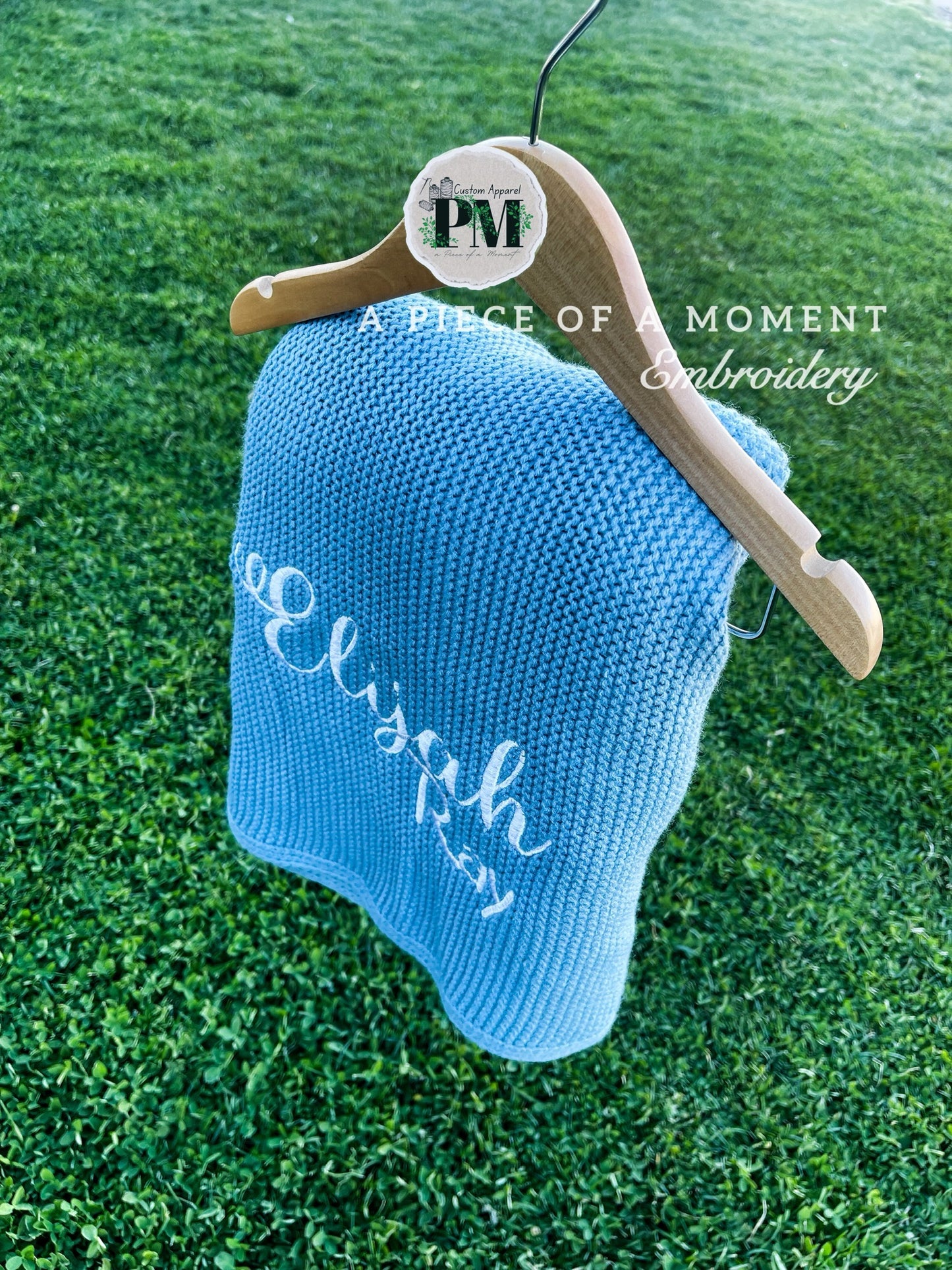 Personalized knitted Baby Blanket